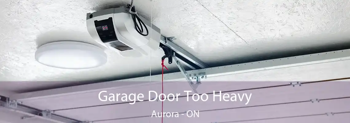 Garage Door Too Heavy Aurora - ON
