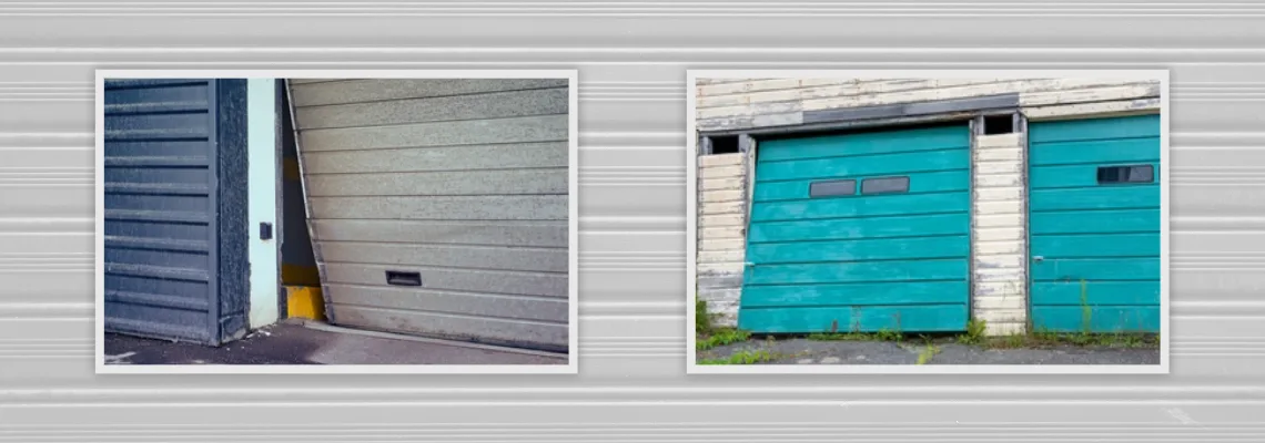 Crooked Aluminum Garage Door Repair in Aurora, Ontario