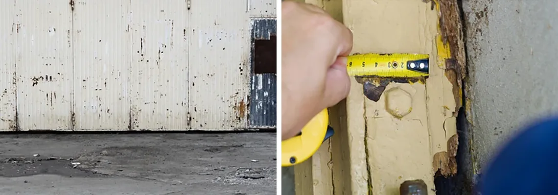 Lift Master Rusty Garage Doors in Aurora, Ontario