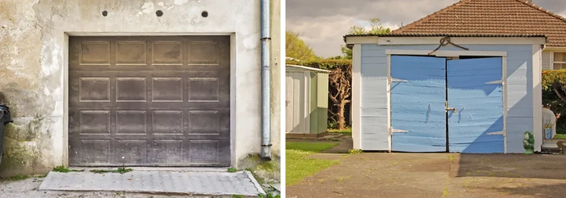 Rotten Steel Garage Door Repair in Aurora, Ontario